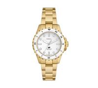 Fossil Blue Dive Women's White Dial Gold Tone Stainless Steel Watch