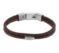 Fossil Men's Stainless steel or leather with fold over closure bracelet