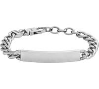 Fossil Bracelet for Men Drew, Length: 223.7mm, Width: 46.3mm, Height: 9mm Silver Stainless Steel Bracelet, JF04164040