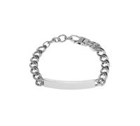 Fossil Bracelet for Men Drew, Length: 223.7mm, Width: 46.3mm, Height: 9mm Silver Stainless Steel Bracelet, JF04164040