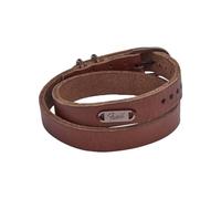 Fossil Bracelet for Men, Heritage Double Wrap Leather Strap Bracelet, Length: 450mm, Width: 17mm