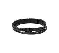 Fossil Bracelet for Men Vintage Casual, Inner Length: 175mm - 190mm black Stainless Steel Bracelet, JF03098001