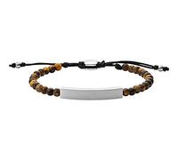 Fossil Bracelet for Men Vintage Casual, Length: 170mm ~ 250mm brown Semi-Precious Bracelet, JF03176040