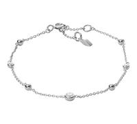 Fossil Bracelet for Women Glitz By The Yard, Total Length: 16.5 cm + 1.2 cm + 1.2 cm Silver Sterling Silver Bracelet, JFS00452040