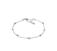 Fossil Bracelet for Women Glitz By The Yard, Total Length: 16.5 cm + 1.2 cm + 1.2 cm Silver Sterling Silver Bracelet, JFS00452040