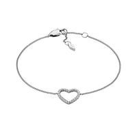 Fossil Bracelet for Women Sadie, Length: 165mm+25.4mm, Width: 12.9mm, Height: 11.5mm Silver Stainless Steel Bracelet, JF04418040