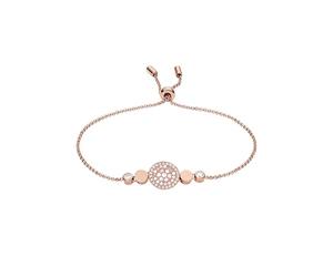Fossil Bracelet for Women Vintage Glitz, Max. Inner Length: 216mm Silver Stainless Steel Bracelet, JF03223040