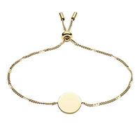 Fossil Jewellery Fossil Yellow Gold Tone Stainless Steel Disc Bracelet 21.6cm