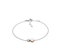 Fossil Bracelet for Women Vintage Motifs, 16.5 cm + 0.4 cm Silver Stainless Steel Bracelet, JF03095998