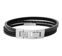 FOSSIL bracelet Vintage Casual Multi-Strand Leather Bracelet Black