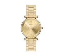 Fossil Carlie Watch for Women, Gold Tone Quartz Three Hand Movement with Stainless Steel Strap,Grace Gold