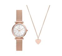 Fossil Carlie Watch for Women, Quartz Movement with Stainless steel or Leather Strap