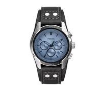 Fossil CH2564 Coachman Chronograph Black Leather Cuff Strap Watch - W0738