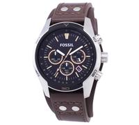 Fossil Coachman Chronograph Black Dial Brown Leather CH2891 Men's Watch
