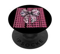 Fossil Collector Paleontology Fossil Hunter Girl Coquette PopSockets Adhesive PopGrip
