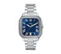 Fossil Crosby Men's Blue Rectangle Stainless Steel Bracelet Watch