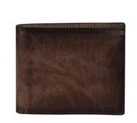 Fossil Wallet for Men Derrick, Leather Bifold Dark brown 11.4 cm L x 2.5 cm W x 9.5 cm H ML3687201