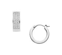 Fossil Earrings for Women , 15.4mm x 5mm Silver Stainless Steel Earrings, JOF00168040