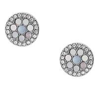 Fossil Earrings for Women Vintage Glitz, Length: 10mm; Width: 2.25mm Silver Stainless Steel Earrings, JF03222040