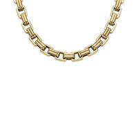 Fossil Ellis Toi et Moi Women's Gold Brass Necklace, One Size, Stainless Steel, No Gemstone