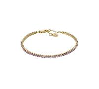 Fossil Women's Ellis Pavé Glitz Amethyst Color Gold Tone Brass Tennis Chain Bracelet