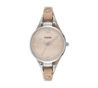 Fossil ES2830 Georgia Stainless Steel Women's Quartz Three Hand Movement Leather Strap Watch