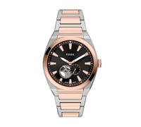 Fossil Everett Men's 42MM Rose Gold-Tone Stainless Steel Watch, ME3277