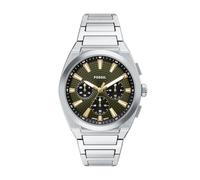Fossil Everett Men's 44MM Silver-Tone Stainless Steel Watch, FS6183
