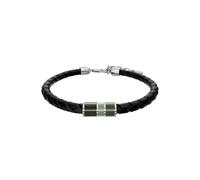 Fossil Everett Men's Black Leather Bracelet, JF05024040