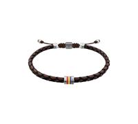 Fossil Everett Men's Brown Leather Bracelet, JF05022040