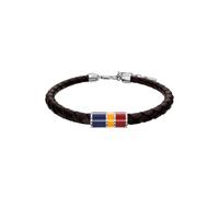 Fossil Everett Men's Brown Leather Bracelet, JF05023040