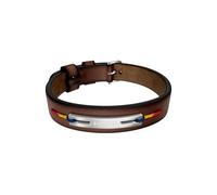 Fossil Everett Men's Brown Leather Bracelet, JF05025040