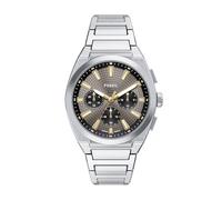 Fossil Everett Watch for Men, Quartz Chronograph Movement with Stainless Steel or Leather Strap