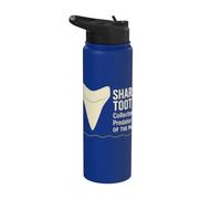 Fossil Finds Collection Ammonite Shark Tooth Prehistory Gift Stainless Steel Insulated Water Bottle