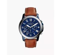 Fossil FS5151 Grant Stainless Steel Men's Quartz Chronograph Movement Leather Strap Watch