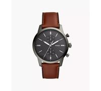 Fossil FS5522 Townsman Stainless Steel Men's Chronograph Movement Leather Strap Watch