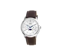 Fossil FS5905 Neutra Minimalist Moonphase Silver Dial Quartz Mens Watch, Black - Adult
