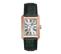 Fossil FS6077 Carraway Green Leather Strap Watch - W10370