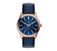 Fossil FS6196 Pearson Multifunction Blue Leather Strap Watch - W10503