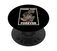 Fossil Fuel Forever T-Rex V8 Engine Anti EV Car Guys Humor PopSockets Adhesive PopGrip