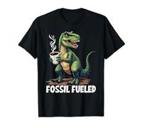 Fossil Fueled Dinosaur Coffee Lovers for Adults Caffeine T-Shirt