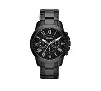 Fossil Grant Chronograph Stainless Steel Watch FS4832, Black, Men Black