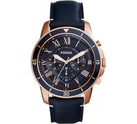 Fossil Grant Sport Men's Quartz Watch with Blue Dial and Blue Leather Strap FS5237