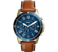 FOSSIL Grant Watch for Men, Quartz Chronograph Movement with Leather and Stainless Steel Strap