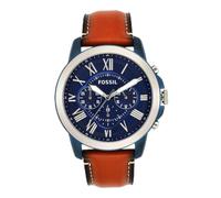 FOSSIL Grant Watch for Men, Quartz Chronograph Movement with Leather and Stainless Steel Strap