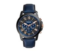 FOSSIL Grant Watch for Men, Quartz Chronograph Movement with Leather and Stainless Steel Strap