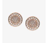 Fossil Halo Rose Gold-Tone Stud Earrings JF03263791