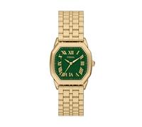 Fossil Women's Harlow Green Dial Three Hand Gold Tone Stainless Steel Bracelet Watch