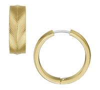 Fossil Harlow Women's Gold Tone Patterned Hoop Earrings