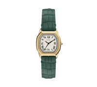 Fossil Harlow Women's Yellow Gold Plate White Dial & Green Leather Strap Watch